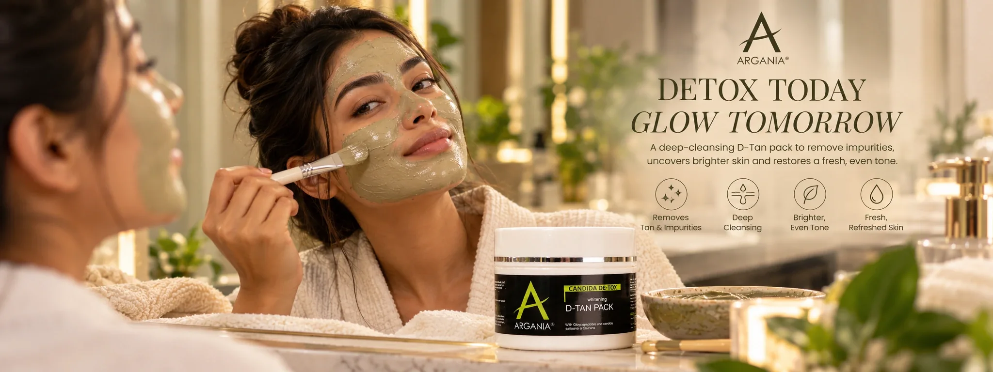 Argania Professional D-Tan treatment skincare campaign